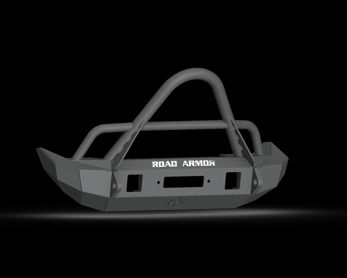 18c Jeep Stealth Front Winch Bumper Stinger Guard Mid Width;light Sold Separately