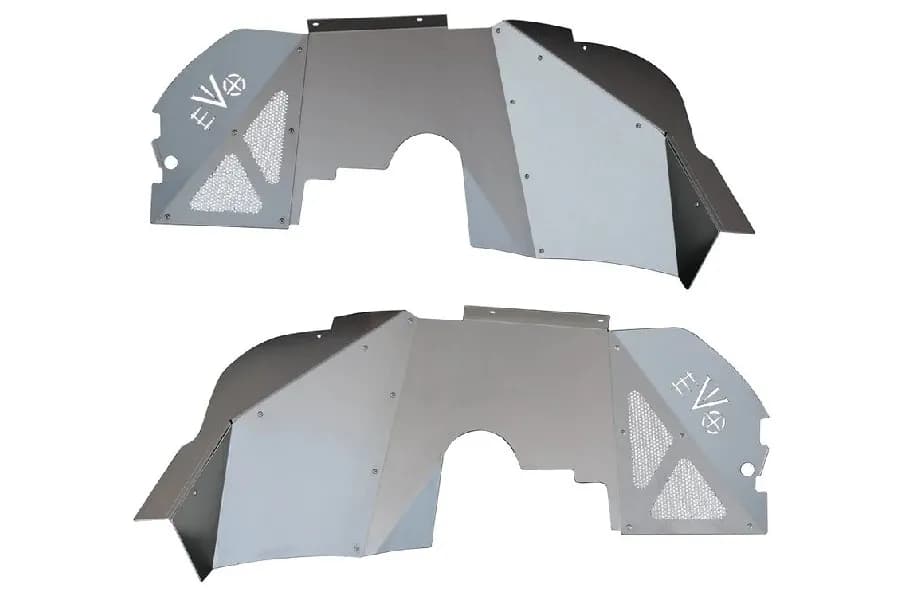 EVO Manufacturing Front Vented Aluminum Inner Fenders - Fits Coil Spring Suspensions - JL/JT Diesel/392