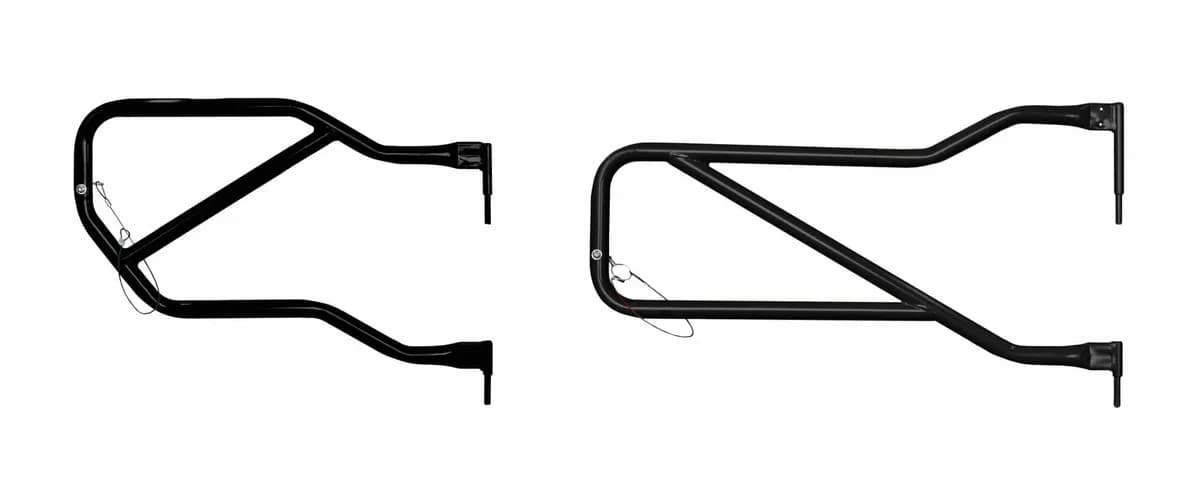 Doors 2007-2018 Trail, Tubular Style Front and Rear Doors Black