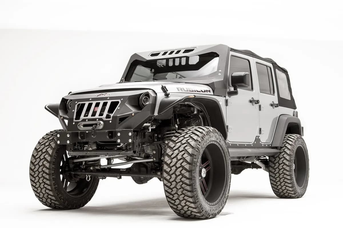 ViCowl; Combines Roof Visor And Cowl; 2 Stage Matte Black Powdercoat;