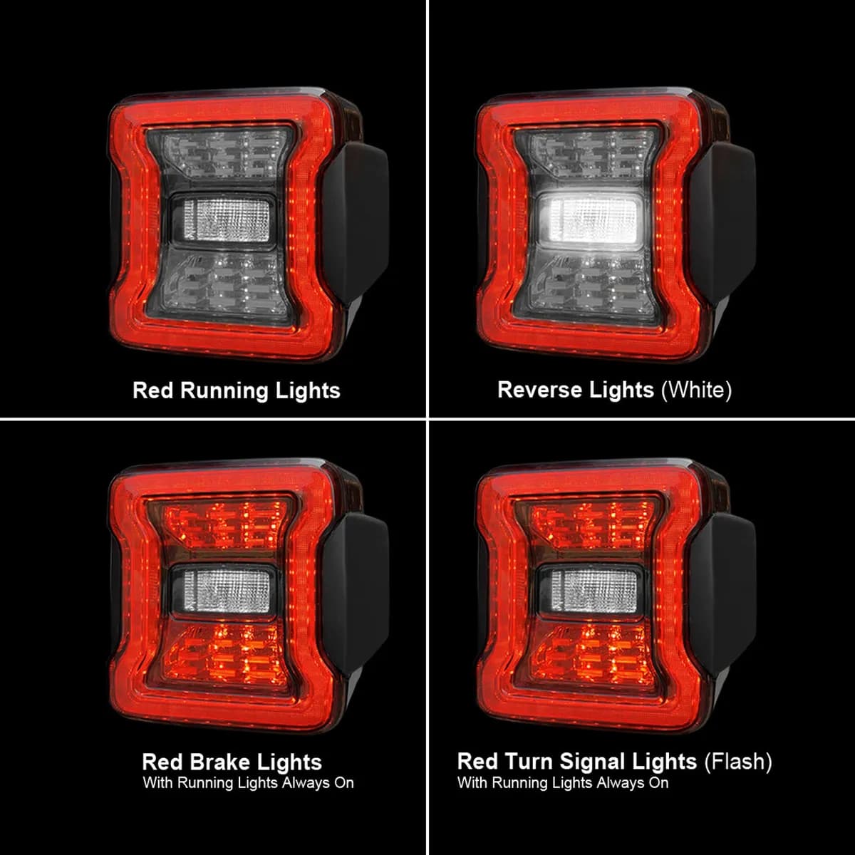 American Modified Amjpac03310 JK To JL Conversion LED Tail Lights - Smoked Lens