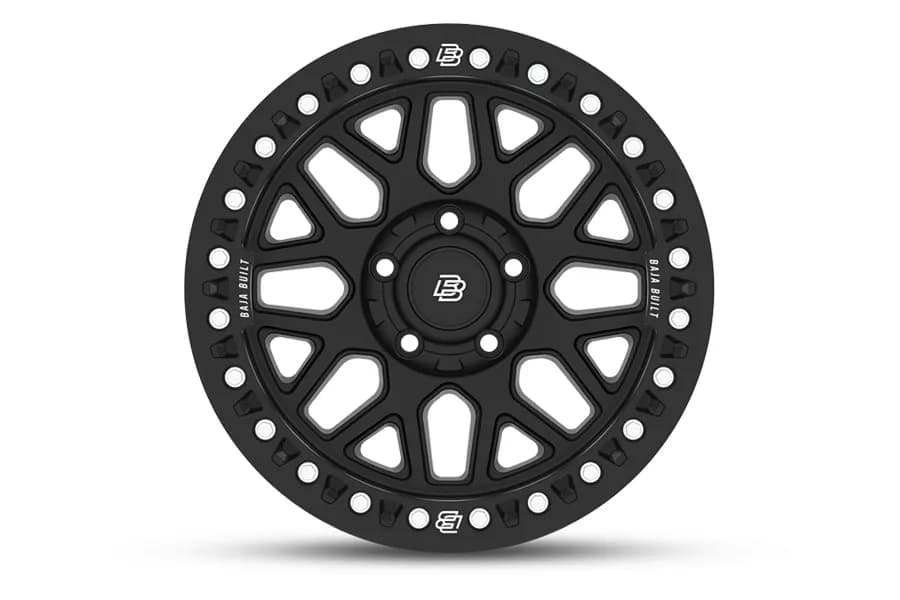 Baja Built Lite Brite OUTLAW Cast Beadlock Wheel, 17x9 5x5 -12mm - Black - JT/JL/JK