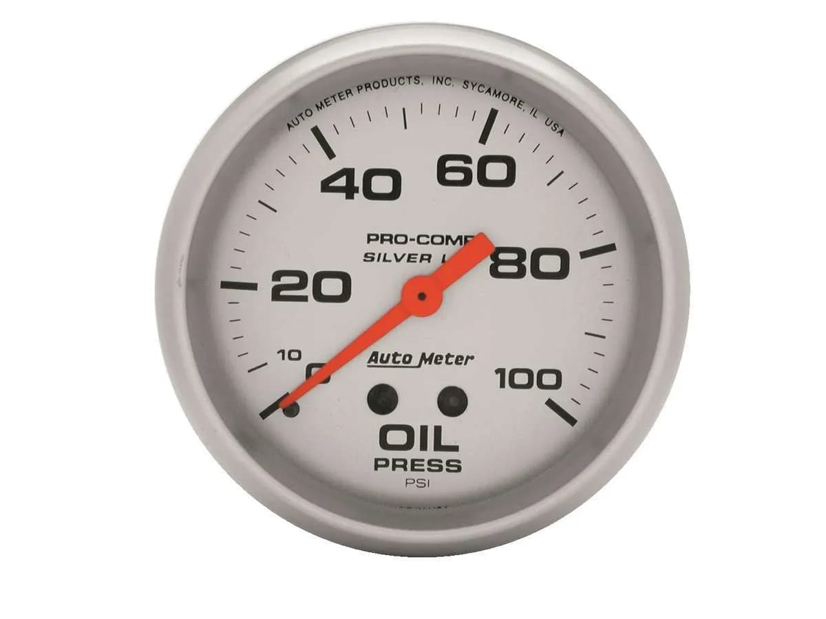 Gauge, Oil Press, 2 5/8", 100psi, Liquid Filled Mech, Ultra-Lite