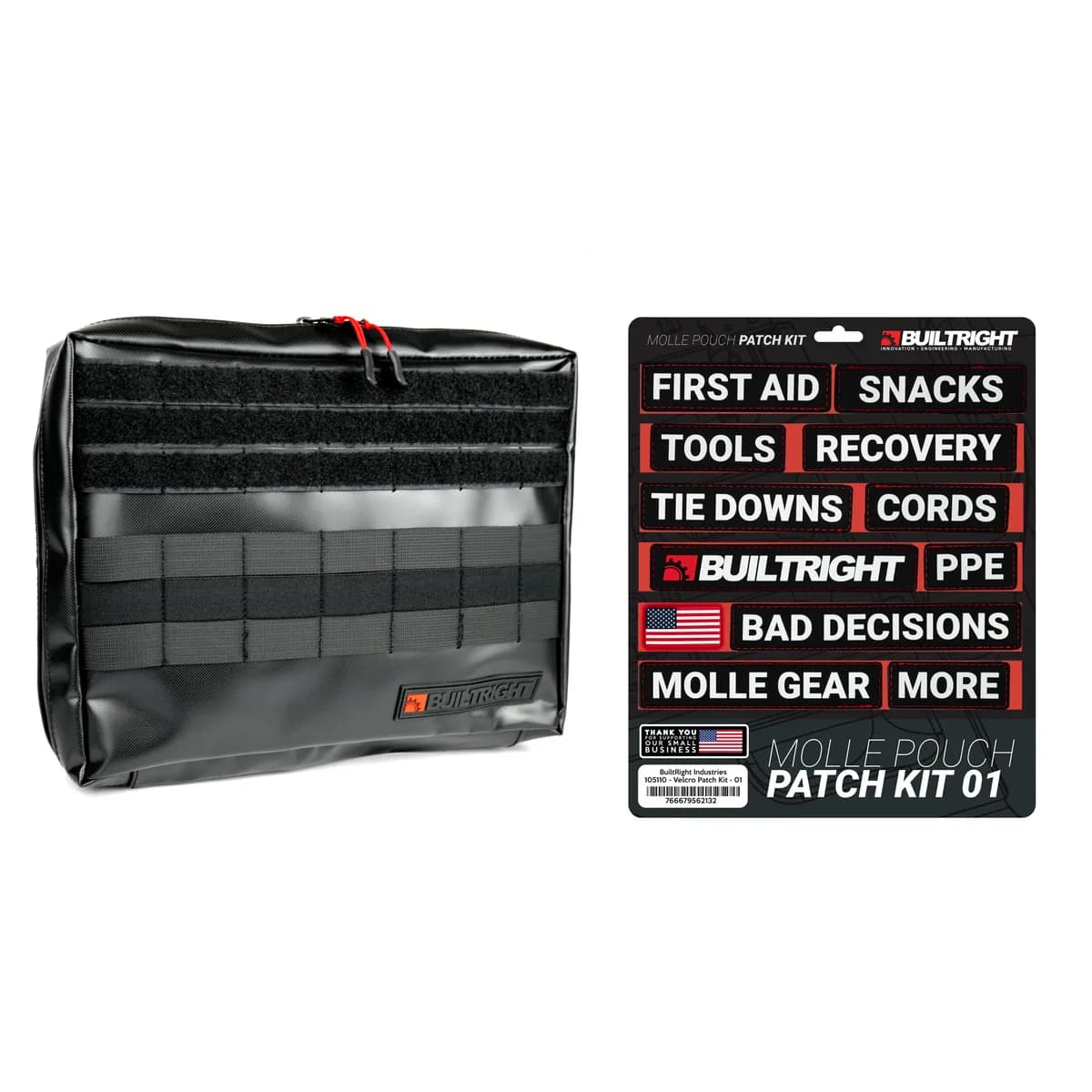 "MOLLE Pouch, Black - Large, 13"" x 10"""