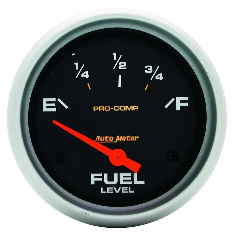 Gauge, Fuel Level, 2 5/8", 0OE to 90OF, Elec, Pro-Comp