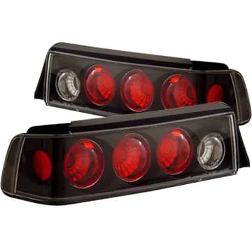 Tail Light Assembly; Clear Lens; Black Housing; Pair;