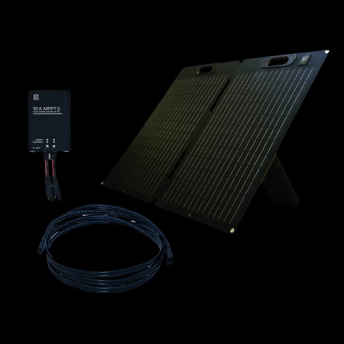 (Kit)portable Power Bundle: 120w Portable Solar Panel 10a Solar Controller & 8ft SAE Adapter Cable