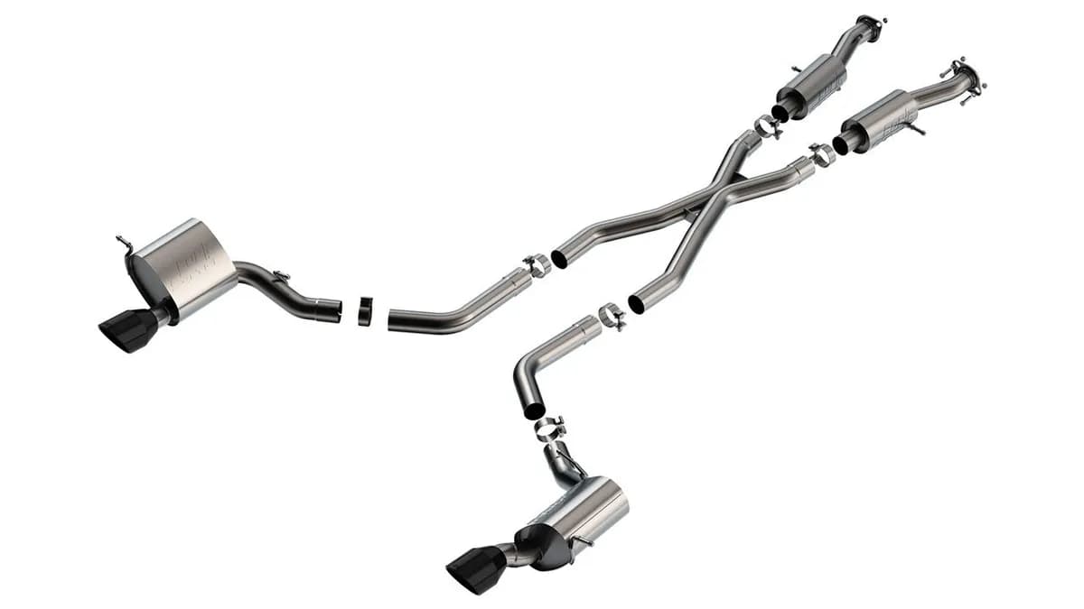 1521 Grand Cherokee Srt 6.4l v8 Catback Exhaust System Stype Ceramic Black Tips