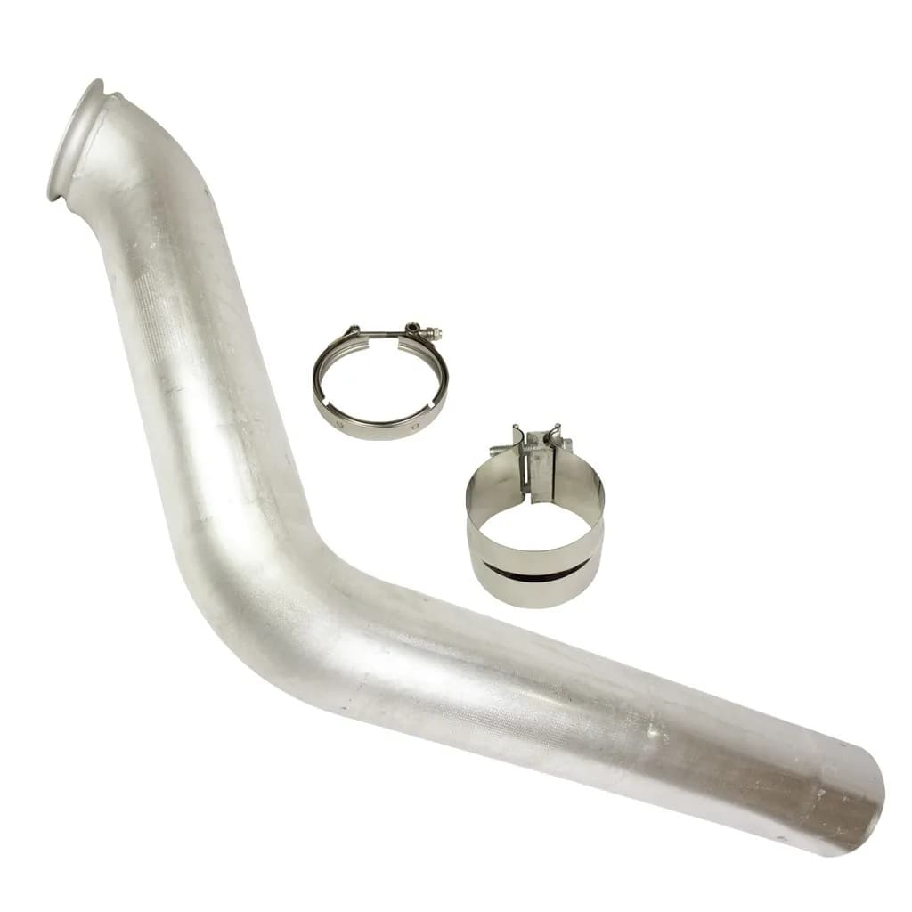 Down Pipe Kit; 4 in. Aluminized Tubing; Incl. Turbo V-Band/Exhaust Band Clamps; For Use w/S400 Turbos w/Full Marmon 4.2 in. Flange;