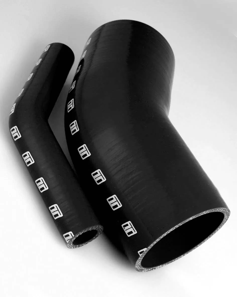 Silicon 45 Degree Silicon Hose - Elbow 2.50" (Black)