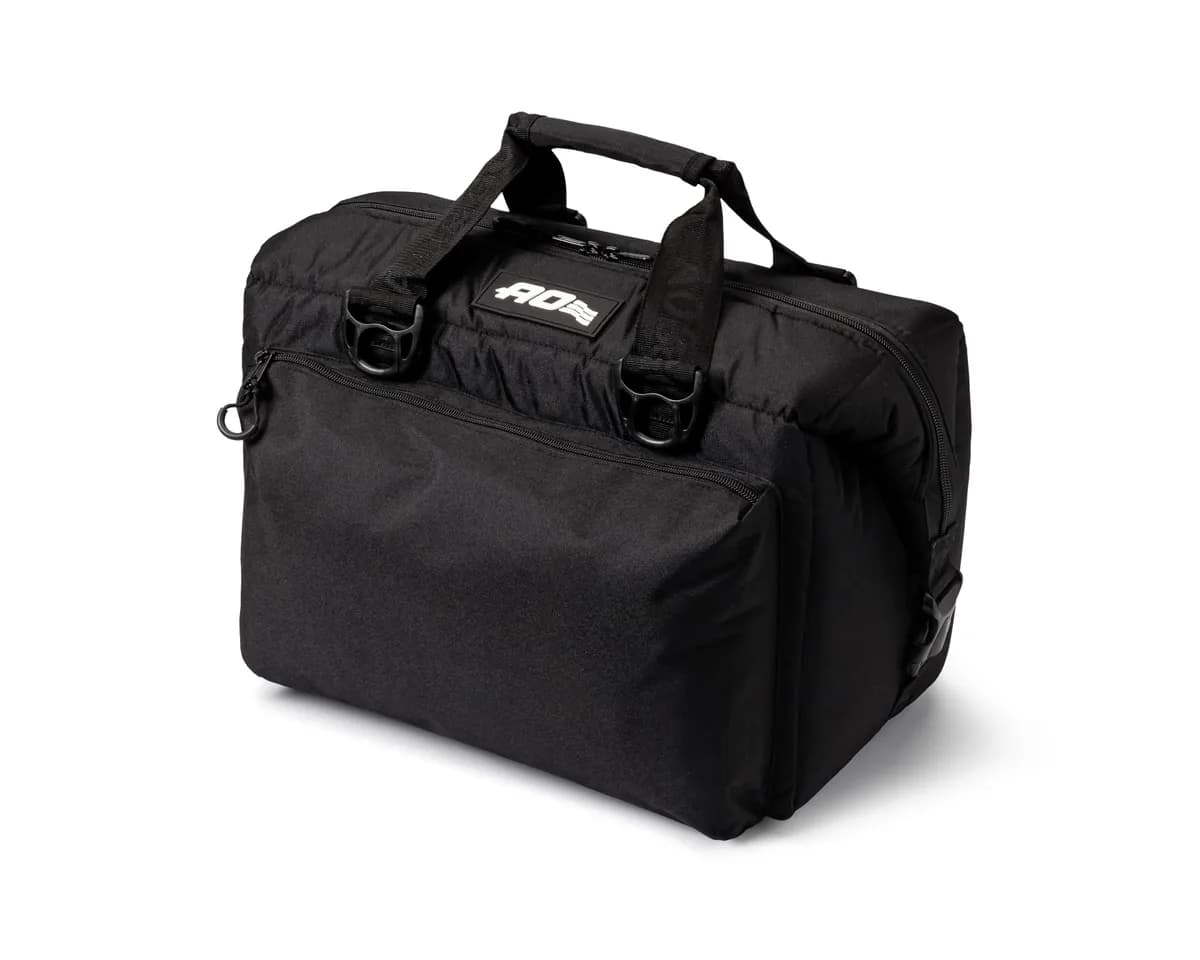 24 Pack Deluxe Canvas Cooler Black