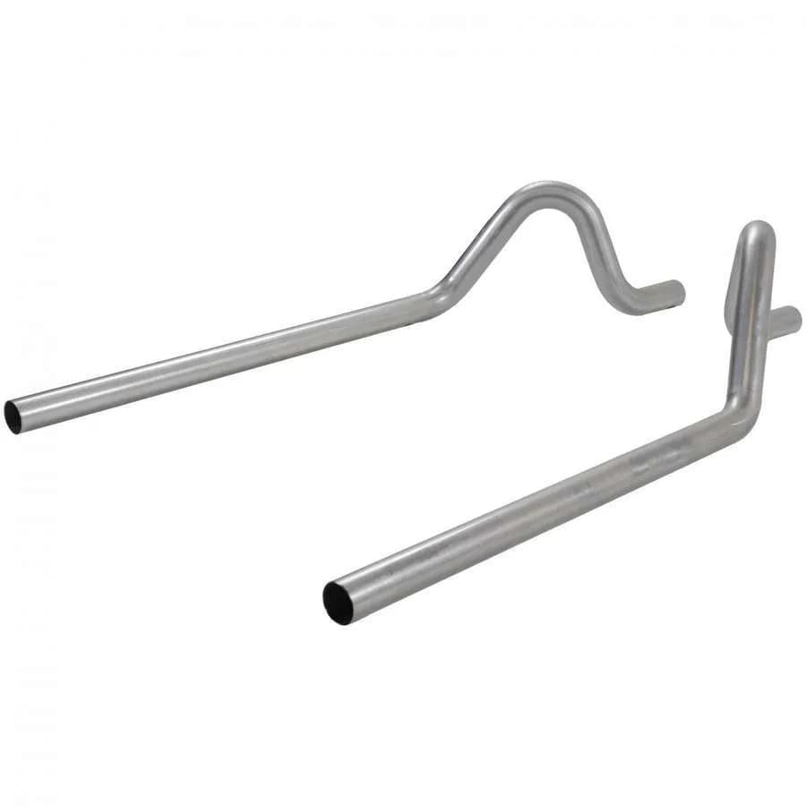 Tailpipes, 2.50" Mandrel Bent Tubing for 55-57 Chev. Sedan, 16 Gauge Aluminized Steel: 1 pr