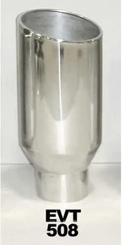 Exhaust Tail Pipe Tip 5 in ID x 8 in OD x 18 in L Bolt On Hardware Not Incl Polished 304 Stainless Steel Pypes Exhaust