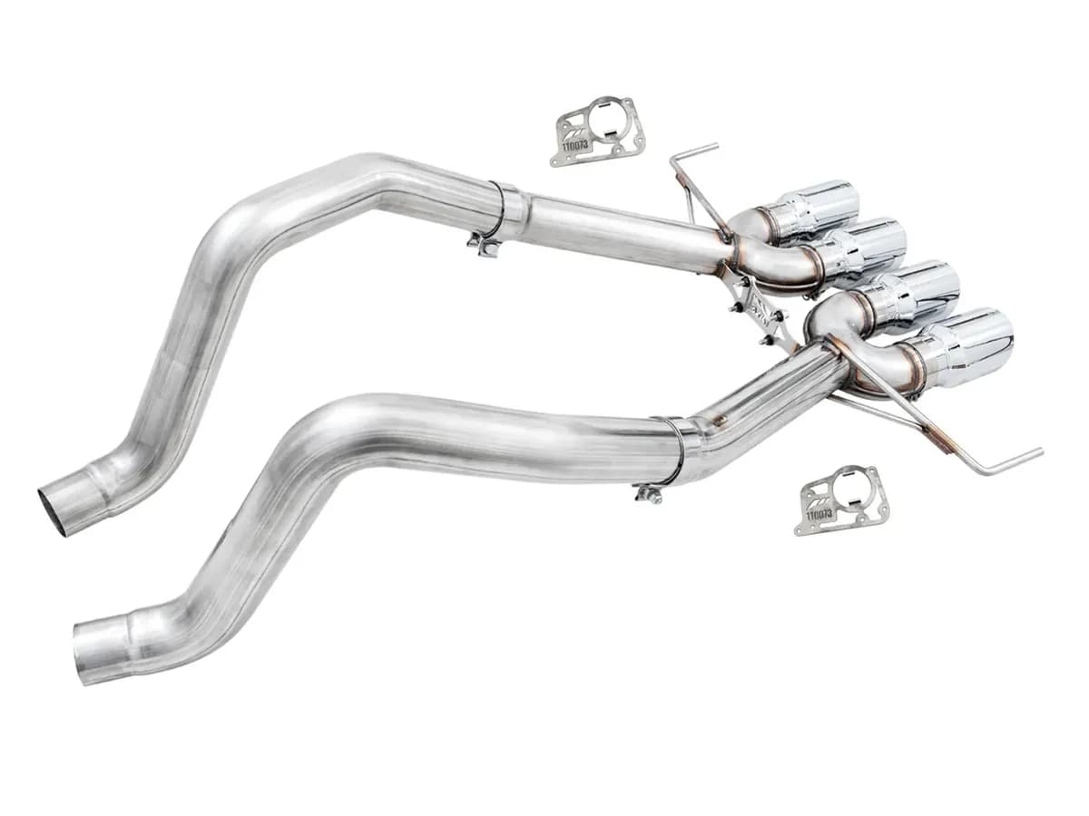 Awe Track Edition Axleback Exhaust For c7 Corvette Stingray / Z51 / Grand Sport / Z06 / Zr1 -- Chrome Silver Tips (Includes Awe Afm Valve Simulators)