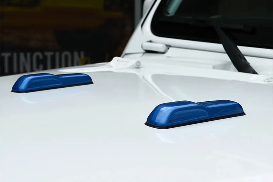 Distinction Applied 2018 - 2025 Jeep Wrangler Gladiator Jeep Wrangler JL / Gladiator Hood Bumper Cover- Hydro Blue DA_JL_HBMPR_PBJ