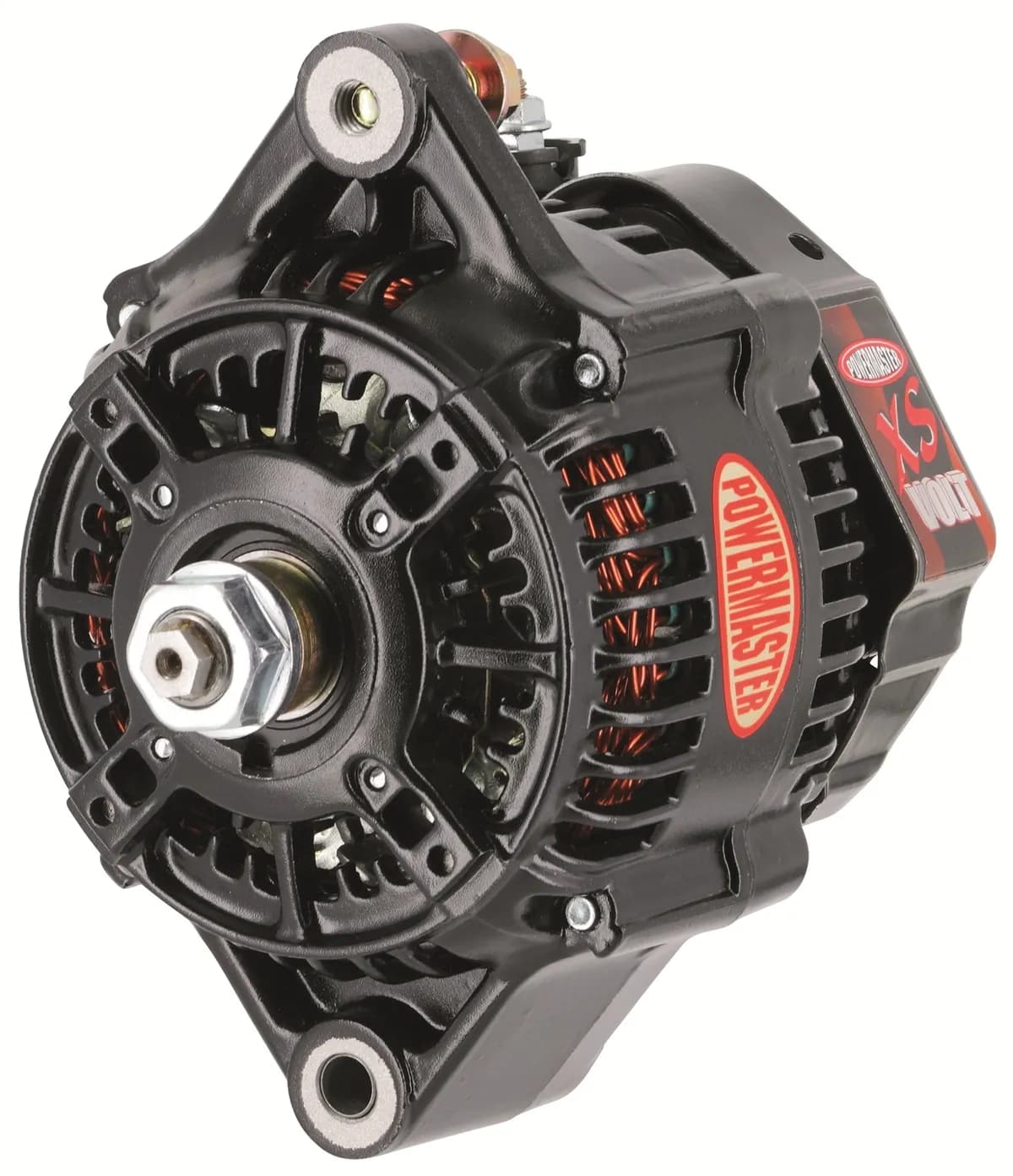 XS Volt™ Racing Alternator; 118mm; Denso Style; 180 Amp; 50 Idle; w/o Pulley; Black;