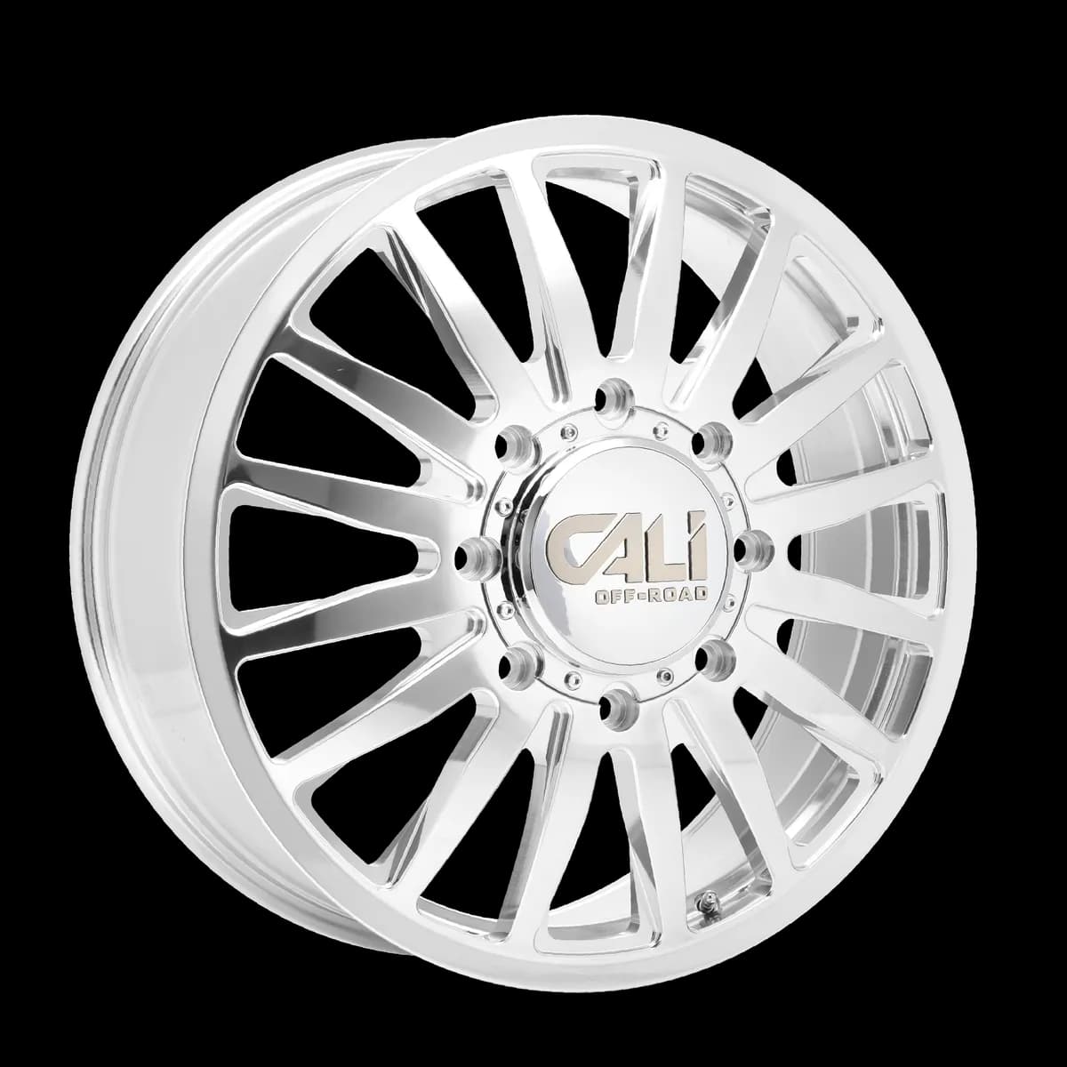 Dually Wheels Summit Dually 9110D PO 20x8.25 Milled Spokes Polished 8 On 200 Bolt Pattern 115 Offset Cali Offroad Wheels