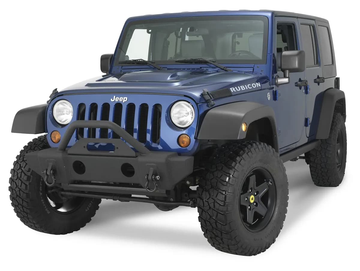 0724 Wrangler/2023 Gladiator Recovery Bumper Mass Articulation Stubby Front W/Stinger Textured