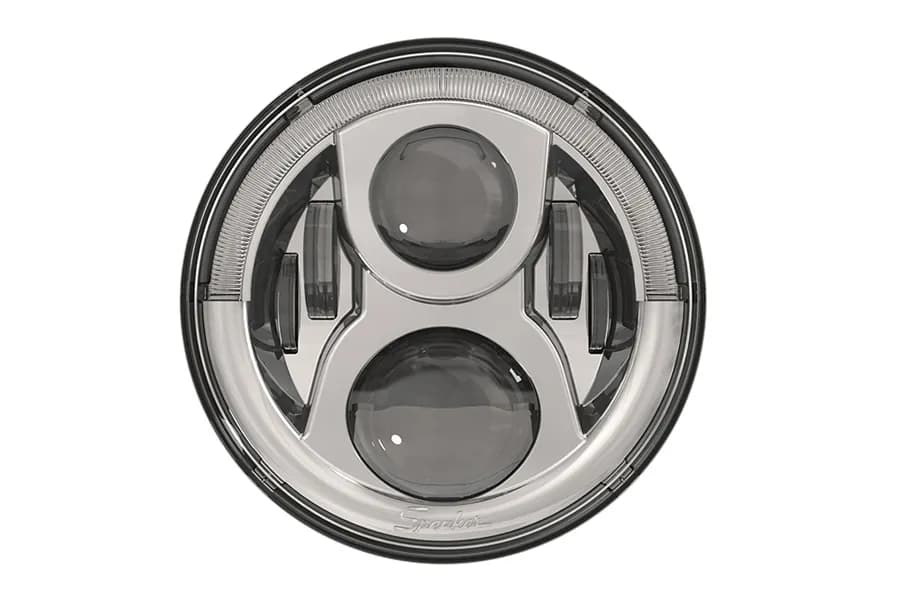 8700 EVO 2 Dual Burn Model 1224v DOT LED High/Low Beam Headlight W/Chrome Innerbezel Sgl Light