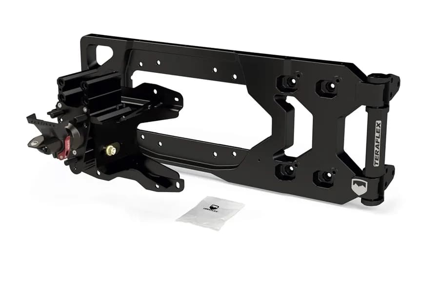 Jeep Wrangler JL Alpha HD Hinged Spare Tire Carrier & Adjustable Spare Tire Mount Kit – 5x5in