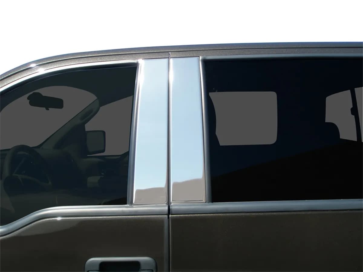 (Dpn)8800 C/K Series Fullsize Pickup Ext Cab Pillar Post Trim Stainless Steel