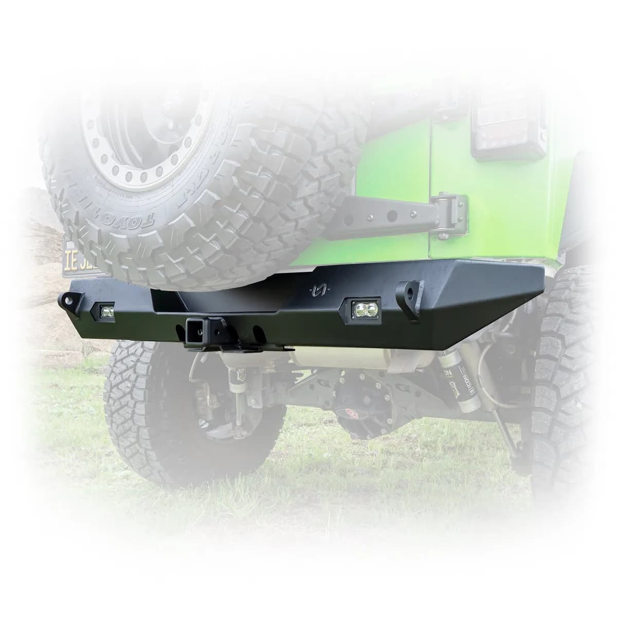 Jeep JL Rear Bumper with LED Pod Lights & Hitch Receiver | 2018–2025