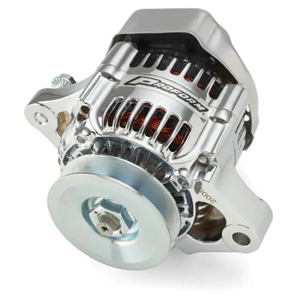 Proform 66431 100% New, Chrome, 1-Wire Mini Alternator, gm 50 Amp.
