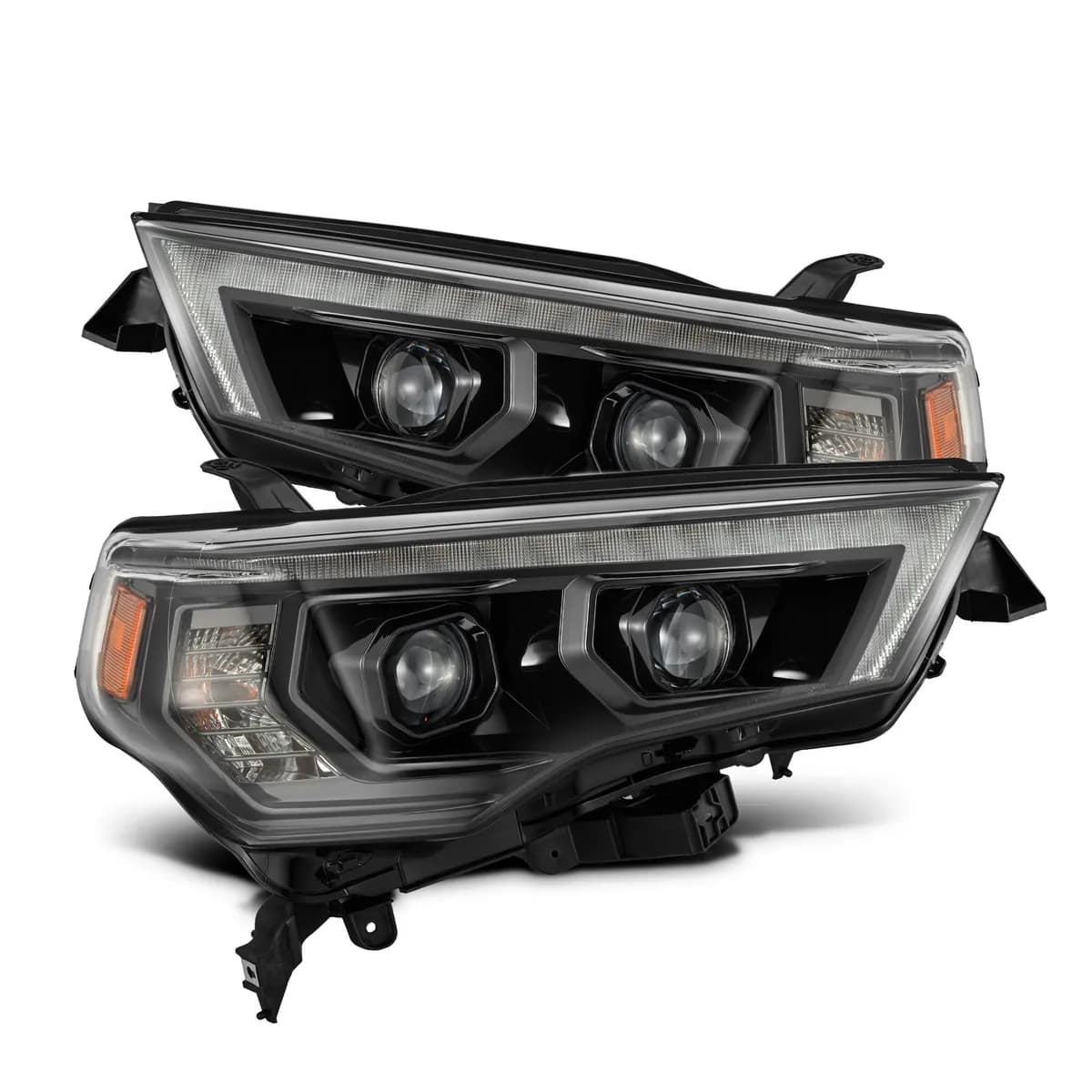2014 2020 Toyota 4Runner LED Projector Headlights Black w Activation Sequential Signal and Switchback DRL