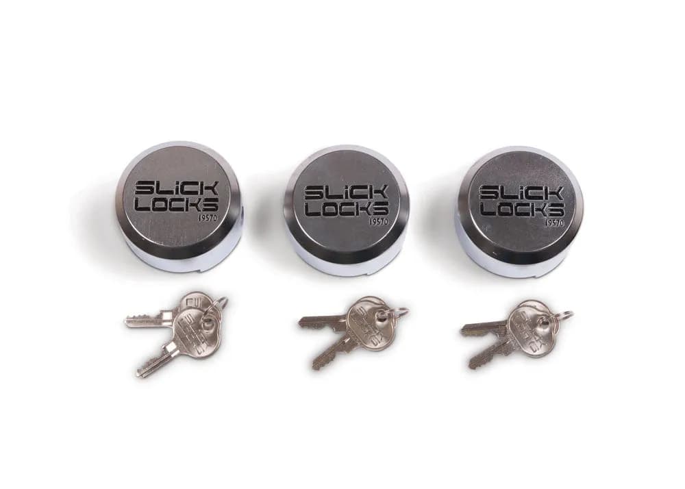 SL-AL-PL 3KA Replacement Aluminum Puck Lock - 3 Pack ( Locks Only, Spinners and covers sold separately ) Spinners are required for locks.