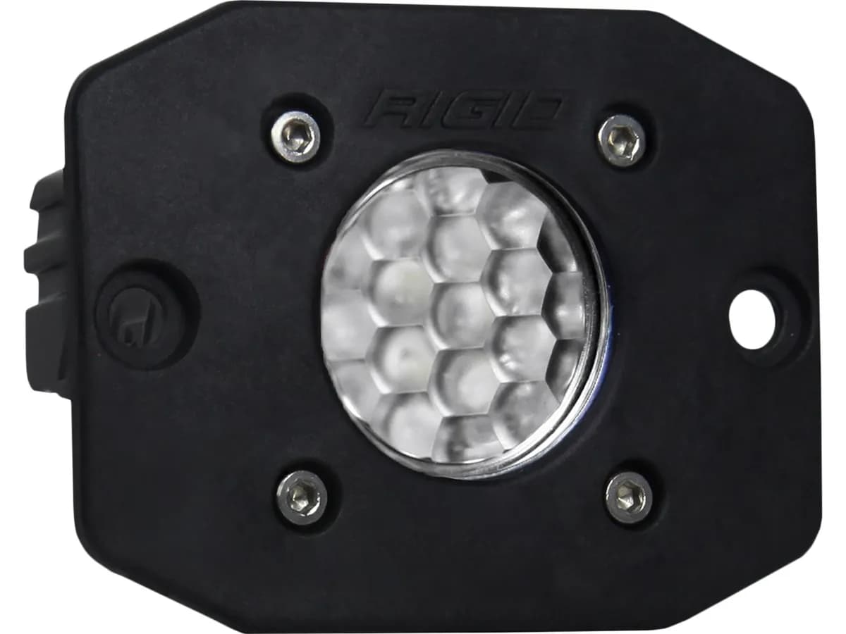 RIGID Ignite LED Light, Diffused Lens, Flush Mount, Black Housing, Single