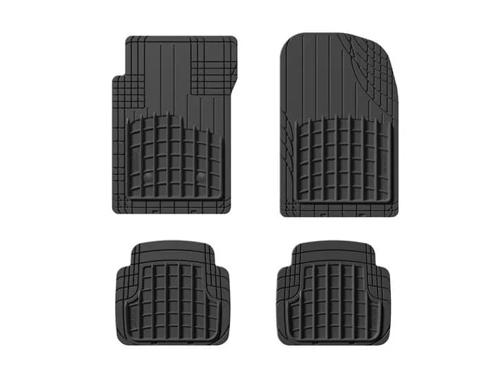 Universal All Vehicle Mat; Front and Rear; Heavy Duty; Black;