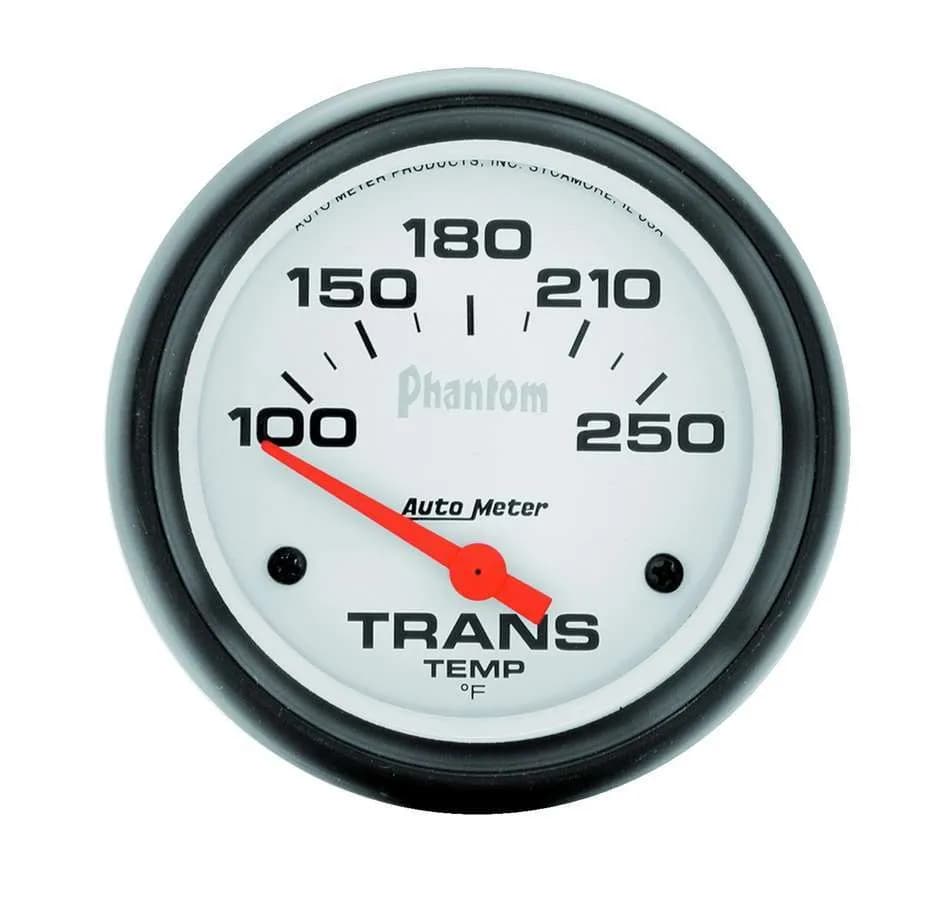 Gauge, Transmission Temp, 2 5/8", 100-250?F, Electric, Phantom