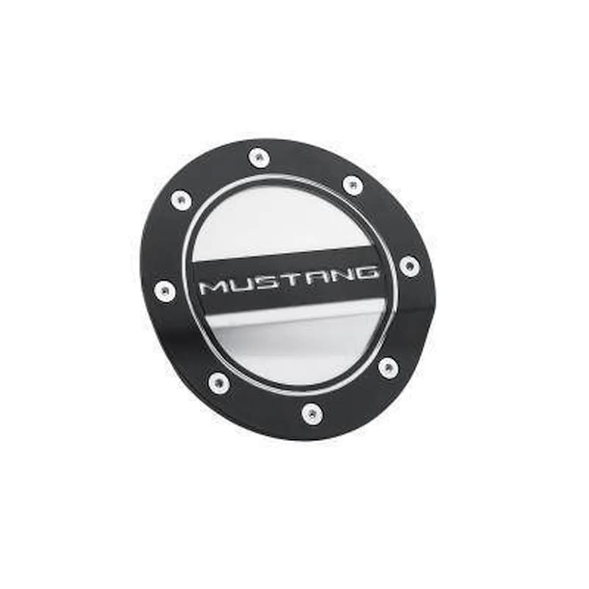 Drake Muscle Cars 15 Mustang Blk/Slvr Fuel Door