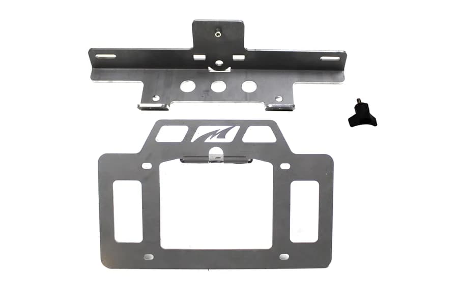 Motobilt License Plate Relocator/Light Mount (w/o Camera Mount) - Bare - JL/JK