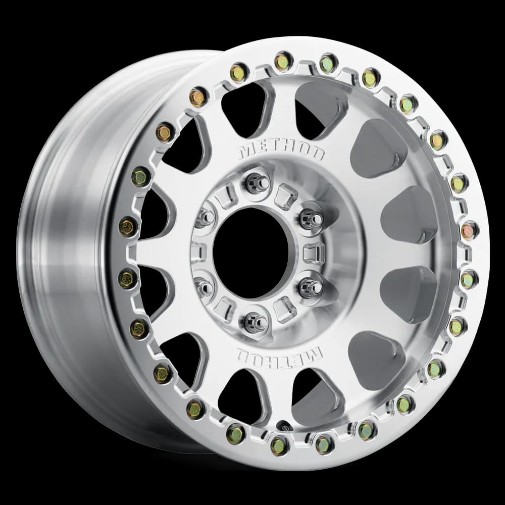 Method Race Wheels MR207 Beadlock 18x9.5 20mm Offset 6x6.5 108.71mm Centerbore Machined - Raw Race Drilled w BH-H24125-38 MR20789570320BR