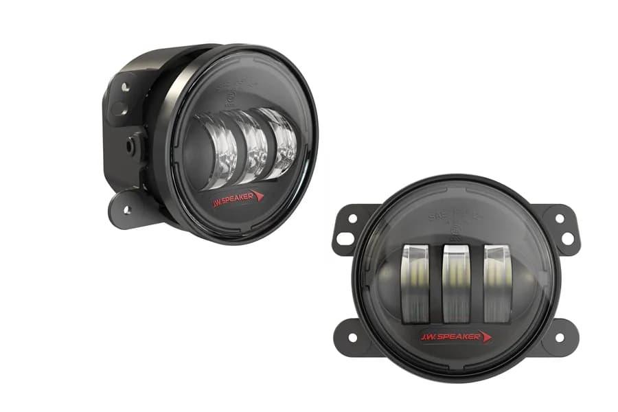 18c Wrangler 6145 j2 Model 12v Sae/Ece LED Fog Light With Black Inner Bezel(2 Light Kit)