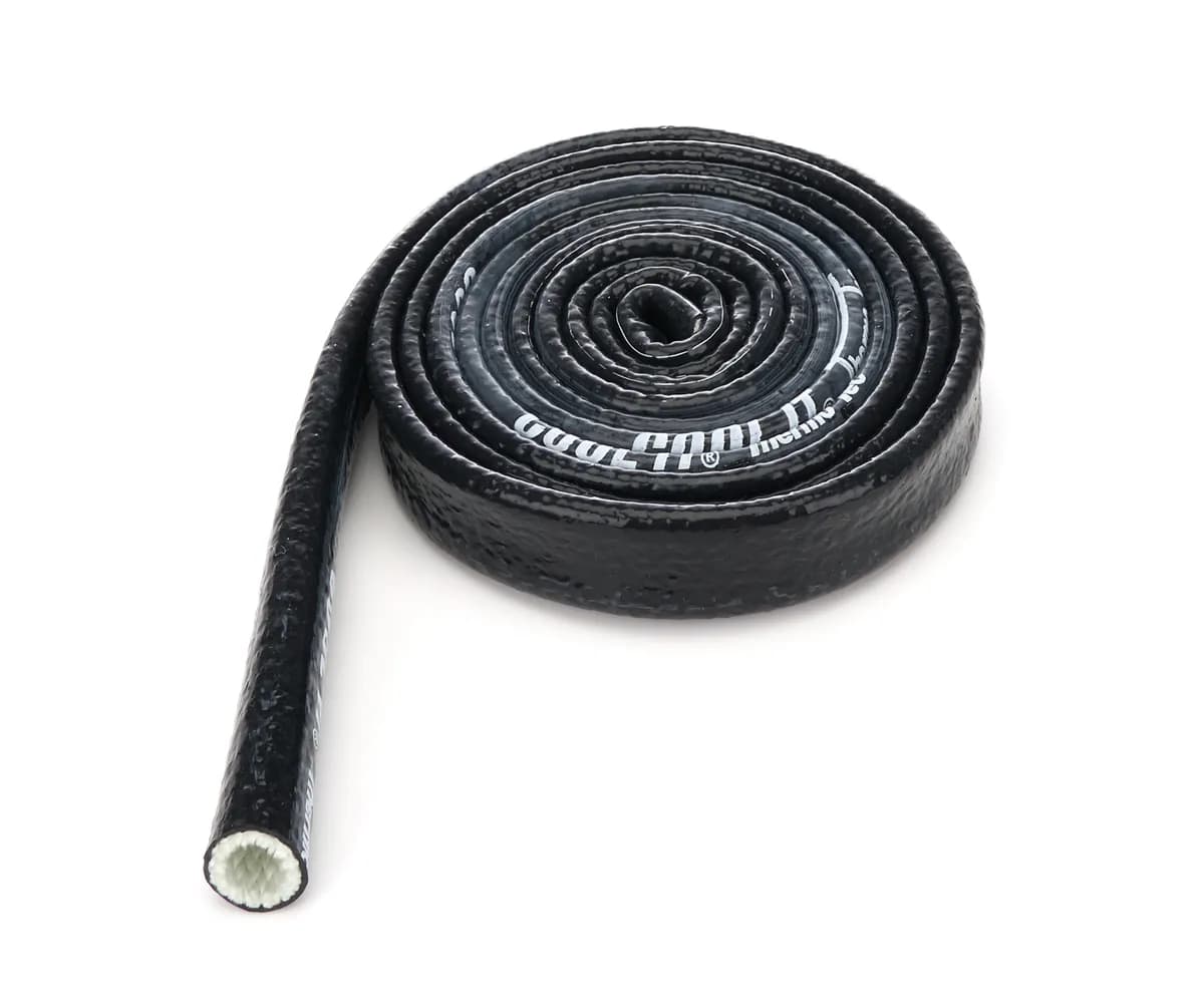 Heat Sleeve 3/4 Inch x 10 Foot Braided Fiberglass 500-2200 Degree F Black Thermo Tec