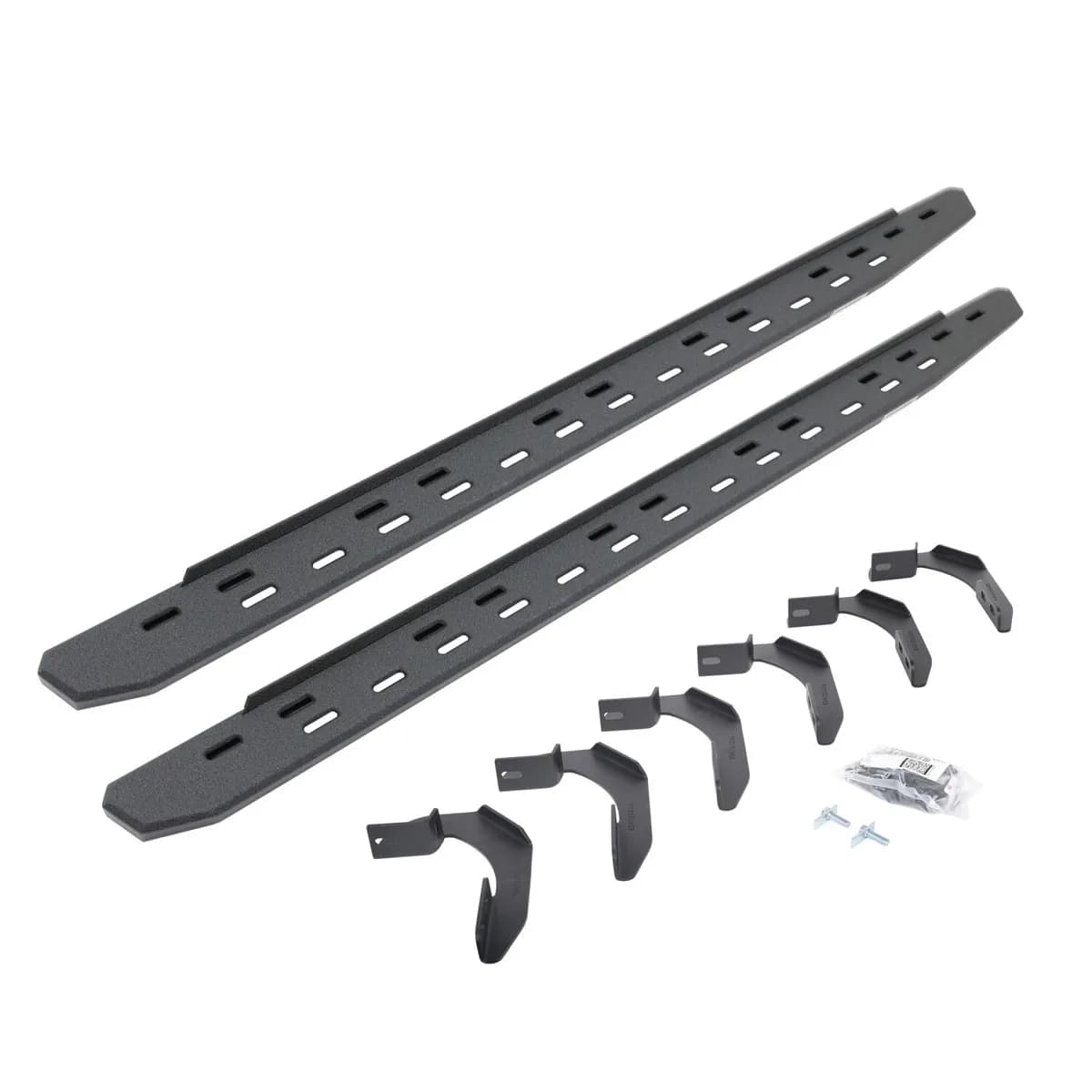 Go Rhino 69634668ST - RB30 Slim Line Running Boards W/Brackets -Bedliner Coating