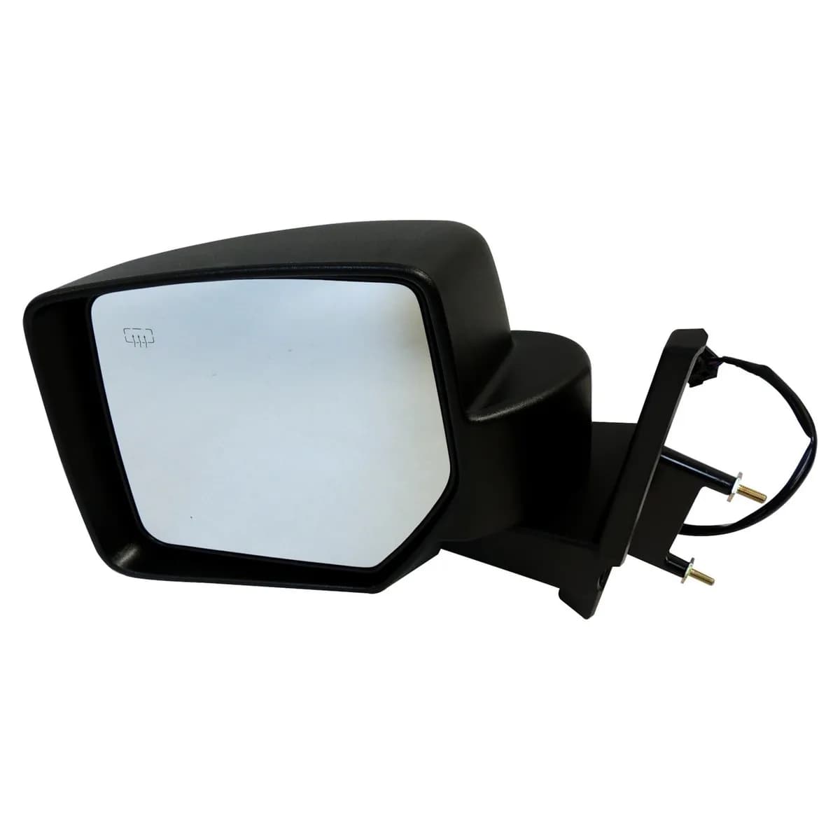 Door Mirror; Left; Power; Heated; Manual Fold-Away; Textured Black Finish;