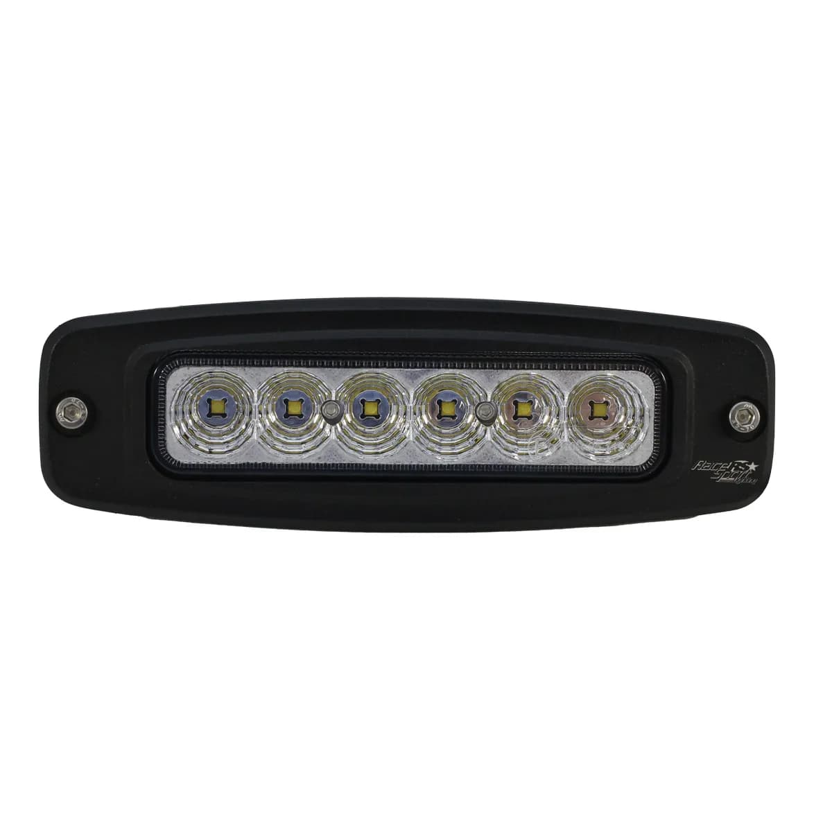 7.5in Oval Flush Mount Mini LED Flood Beam Auxiliary Light Chrome/Black