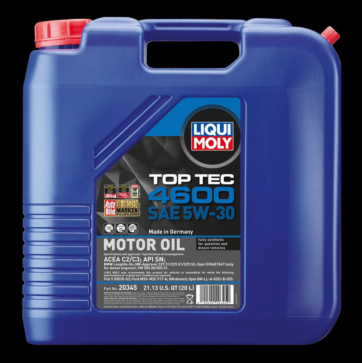 Liqui Moly 20345 Top Tec 4600 SAE 5w-30
