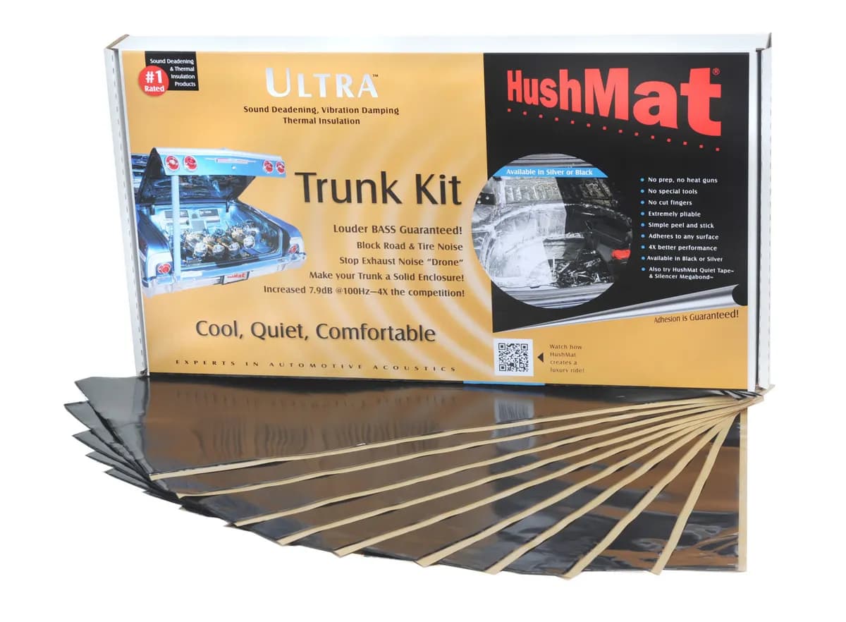 Hushmat Ultra Trunk Kit 10 12in x 23in Sheets 19.1 Sq.ft. Black