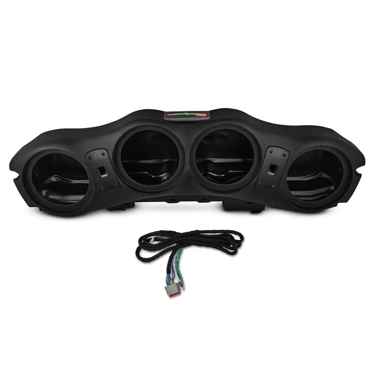 Overhead Soundbar | Fits 4 x 8” DS18 Speakers | Digital LED Ligths Logo Badge | 2024-Up | Black