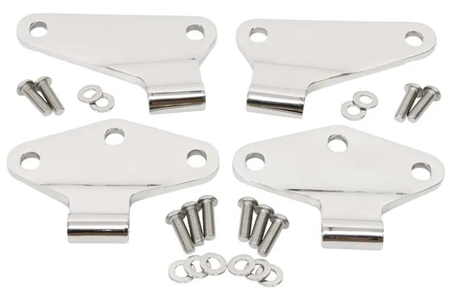 Jeep JK Body Door Hinge Set 4 Pieces 2 Door 07-18 Wrangler JK Polished Silver Kentrol