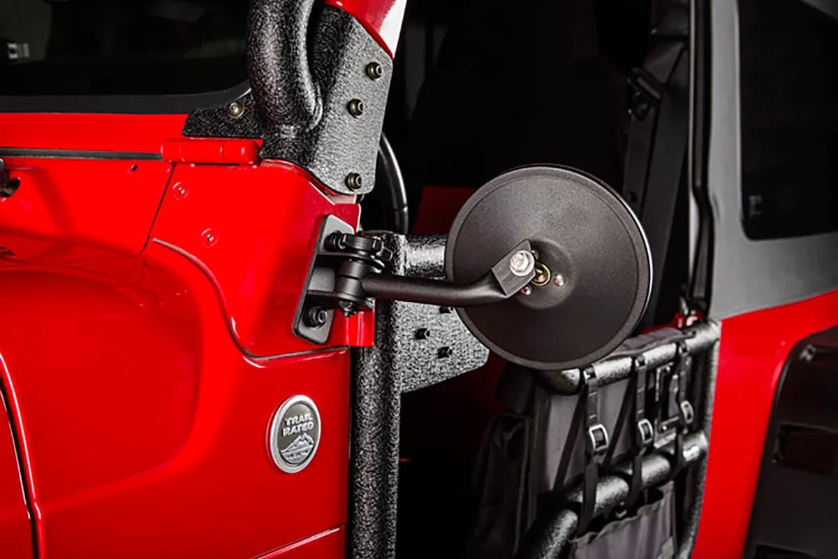 Rugged Ridge Stubby Trail Mirror, Round Mirror, Pair - JK/TJ/LJ