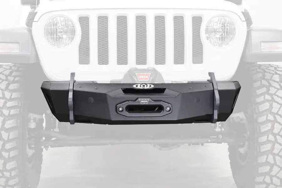 LOD JK/JL/JT Black Ops Stubby Winch Front Bumper (Black Powder Coated)