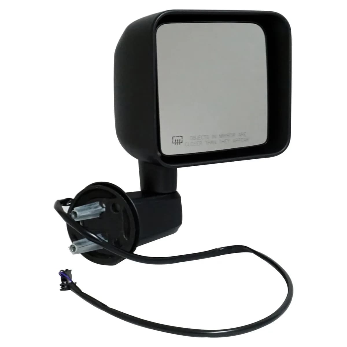 Right Power Heated Mirror For 20152018 Jeep JK Wrangler; Textured Black Finish