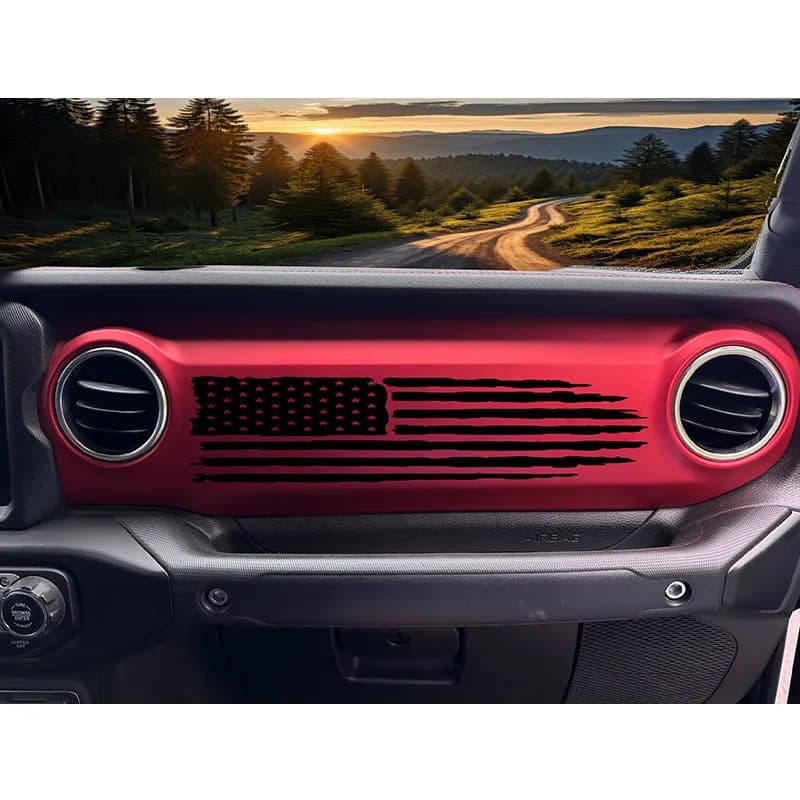 American Flag Dashboard Decal