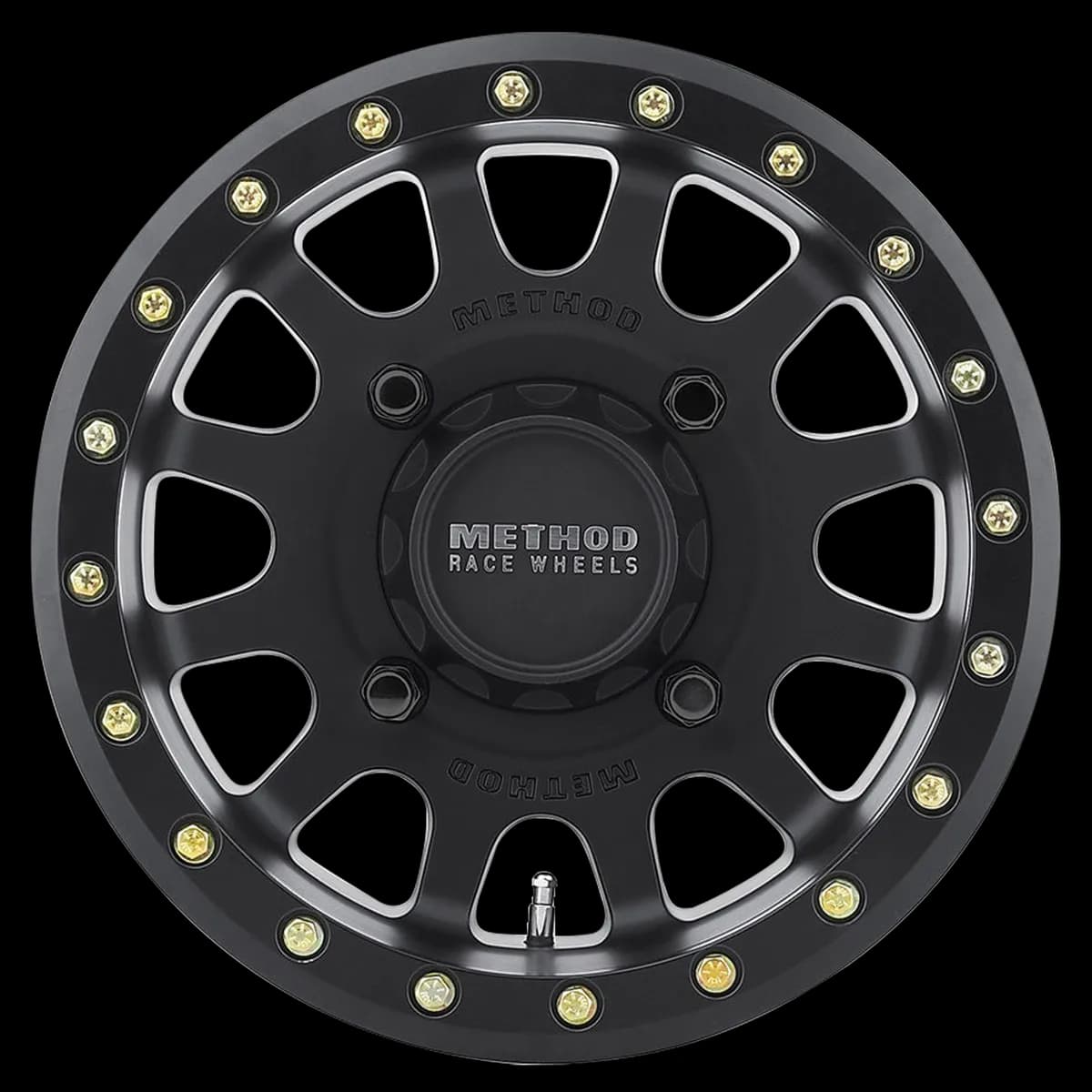 Aluminum Wheels 15x7 MR401 Beadlock UTV Bolt Pattern 4 On 136 Offset 13 Lip Size 1.77 Matte Black MB Method