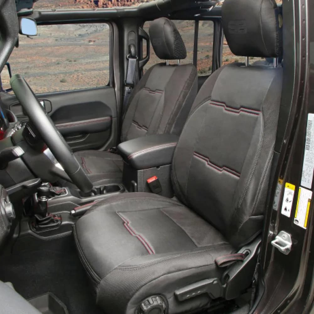18c Wrangler Jl; 20c Gladiator JT Gen2 Neoprene Front/Rear Seat Cover; Black/Black